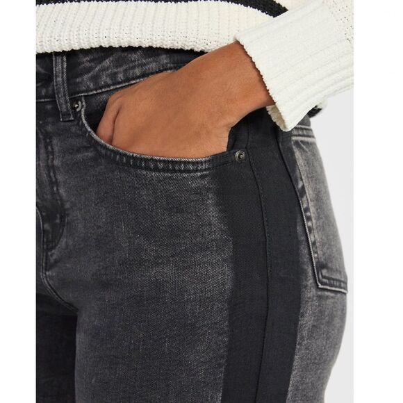 Women's Tuxedo Black Wash Denim Straight Leg Jeans Size 18 - Picture 8 of 8